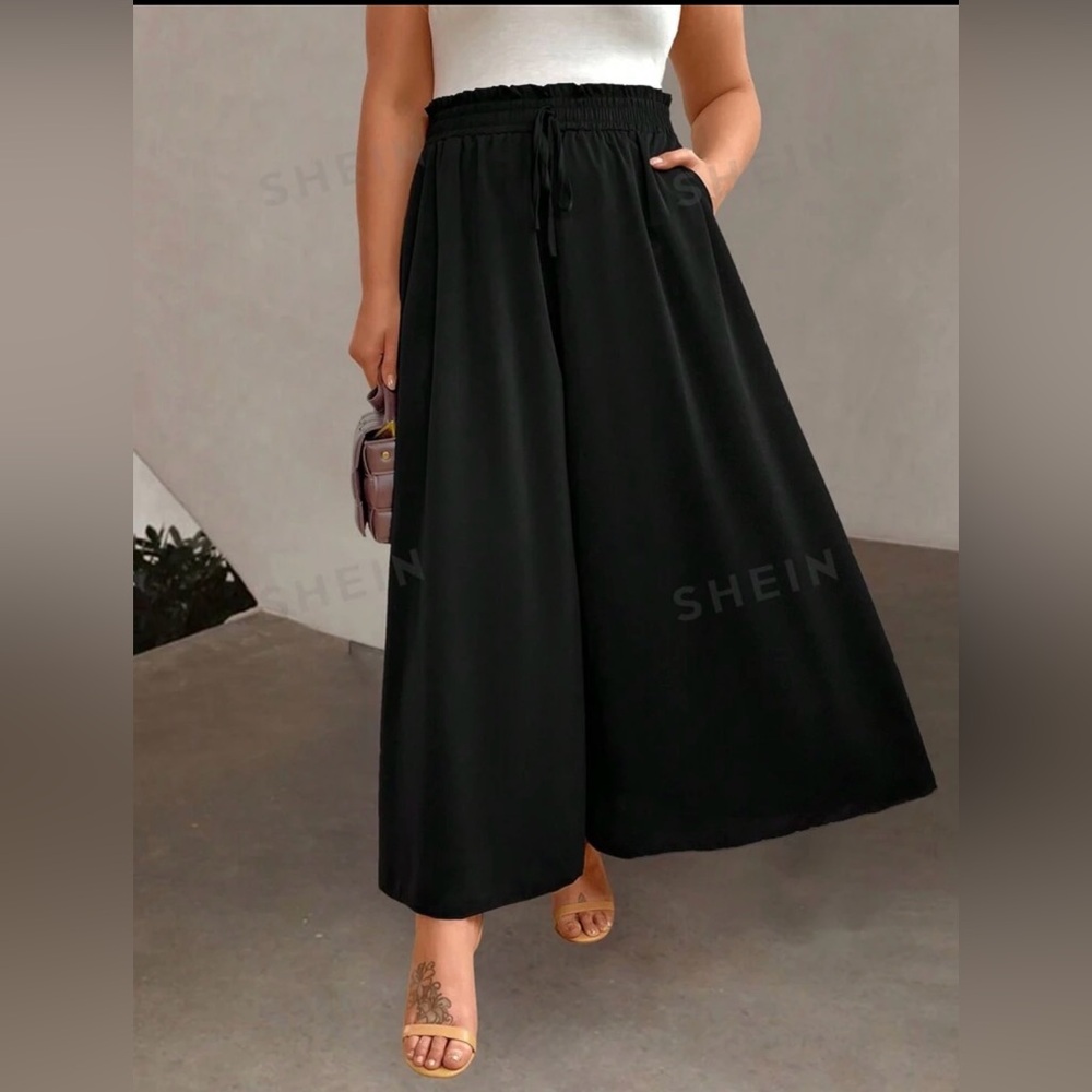 SHEIN curve loose fit pants